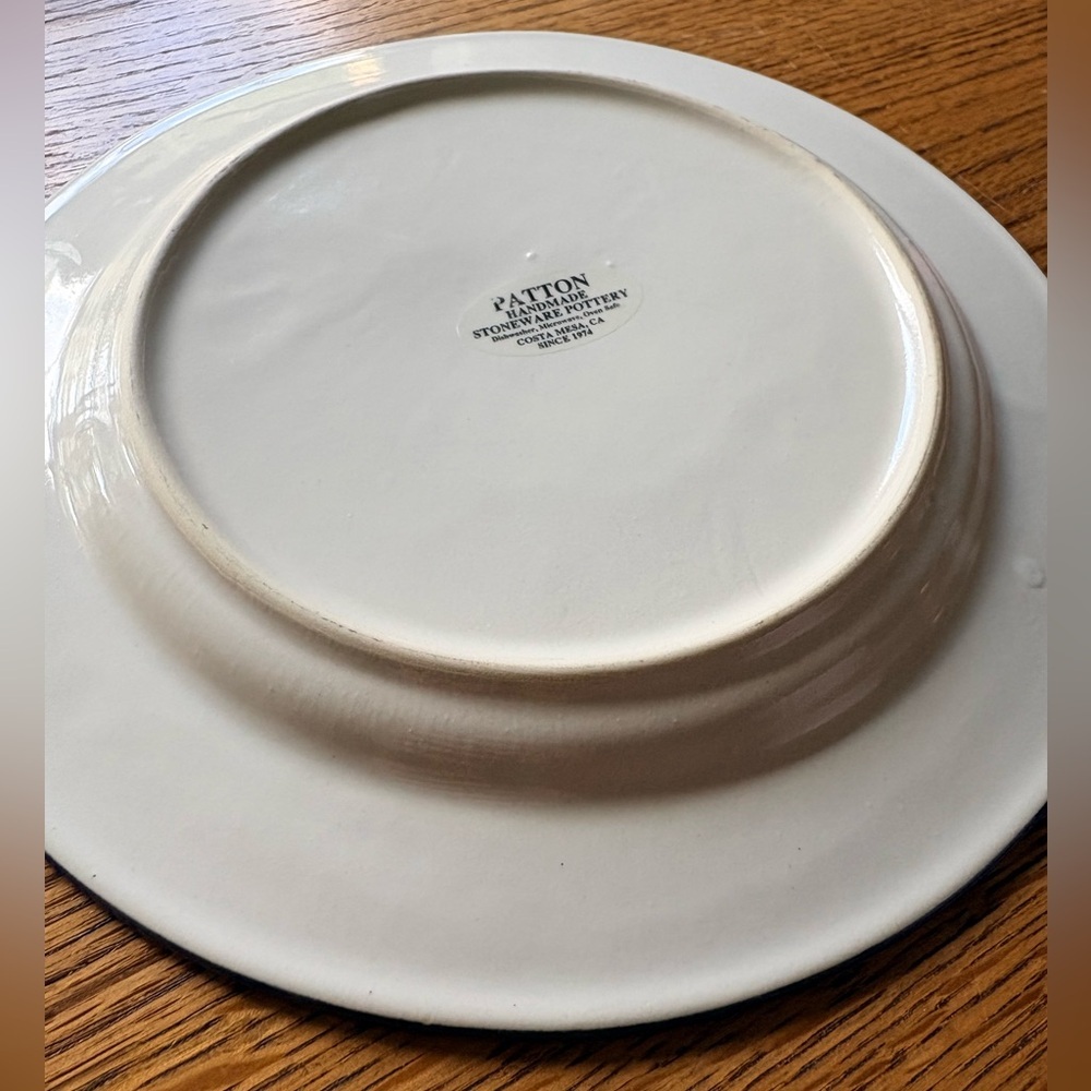 Patton handmade Stoneware pottery Fruit Dinner Plate - Multicolor- made in USA. - Picture 7 of 10